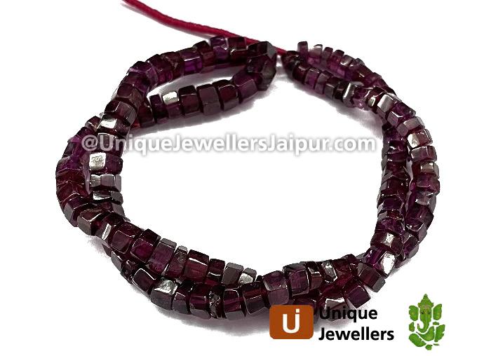 Rhodolite Garnet Step Cut Roundelle Beads