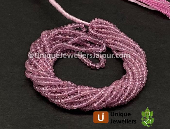 Pink Spinel Smooth Roundelle Beads