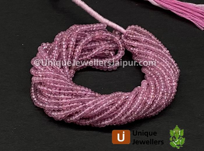 Purplish Pink Spinel Smooth Roundelle Beads