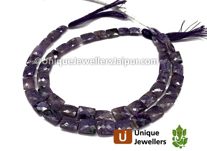 Charoite Faceted Chicklet Beads