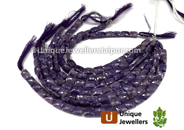 Charoite Faceted Chicklet Beads