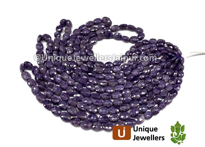 Charoite Faceted Oval Beads