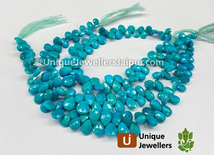 Turquoise Faceted Pear Beads