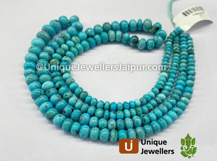 Arizona Turquoise Smooth Roundelle Beads