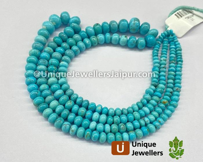 Arizona Turquoise Smooth Roundelle Beads