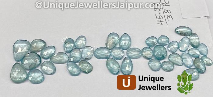 Natural Blue Zircon Rose Cut Slices