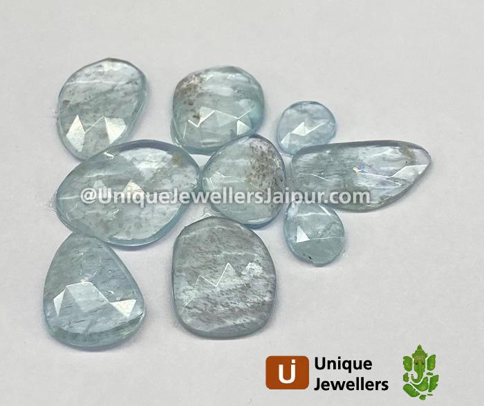 Aquamarine Rose Cut Slices