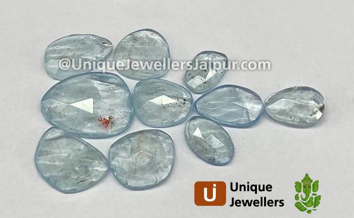 Aquamarine Rose Cut Slices