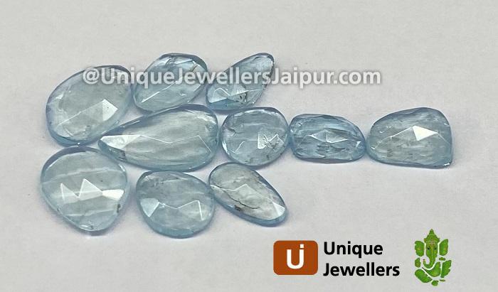 Aquamarine Rose Cut Slices