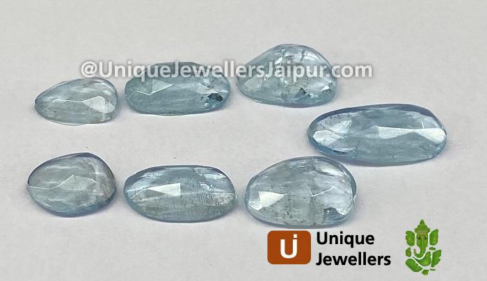 Aquamarine Rose Cut Slices