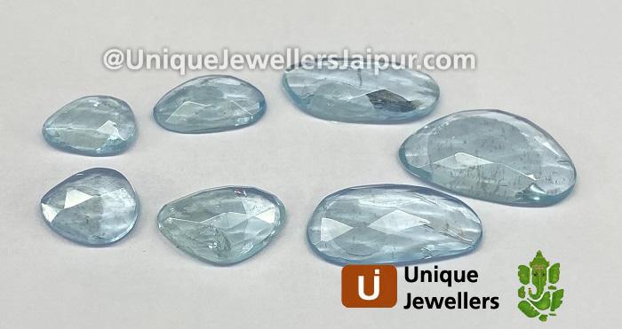 Aquamarine Rose Cut Slices