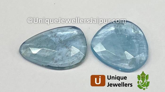 Aquamarine Rose Cut Slices