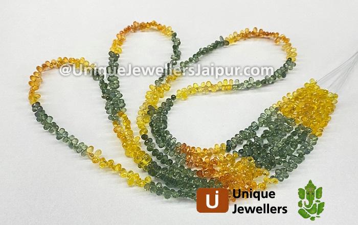 Multi Songea Sapphire Faceted Drop Beads