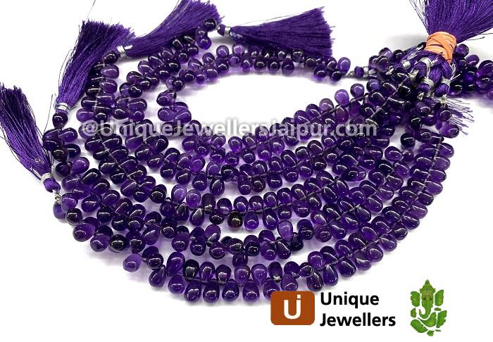 Amethyst Smooth Drop Beads