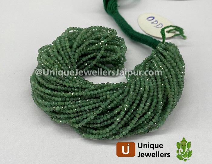 Emerald Micro Cut Round Beads