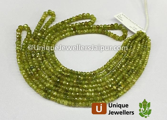 Sphene Faceted Roundelle Beads