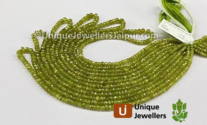 Sphene Faceted Roundelle Beads