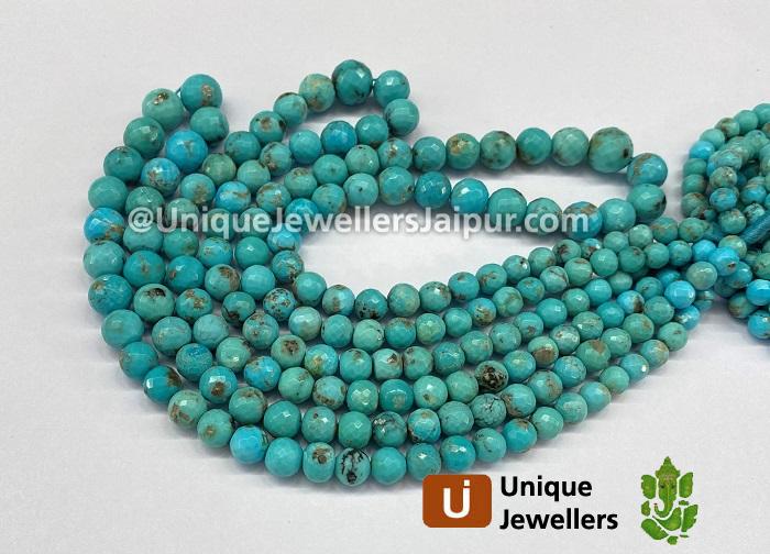 Turquoise Faceted Round Beads 