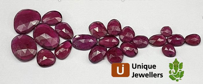 Rhodolite Garnet Rose Cut Slices