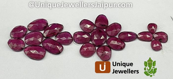 Rhodolite Garnet Rose Cut Slices