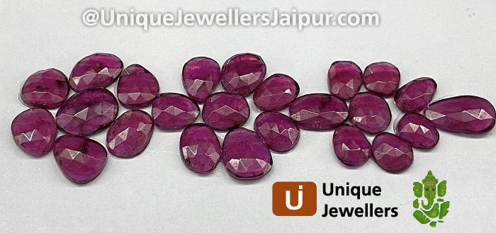 Rhodolite Garnet Rose Cut Slices