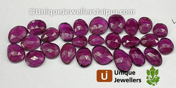 Rhodolite Garnet Rose Cut Slices