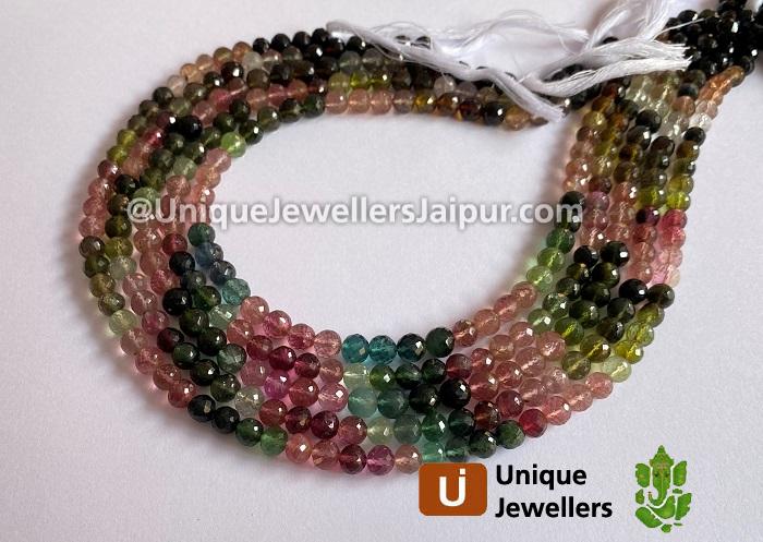 Tourmaline Far Faceted Round Beads