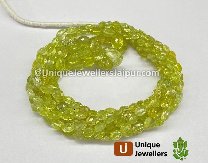 Chrysoberyl Faceted Oval Beads