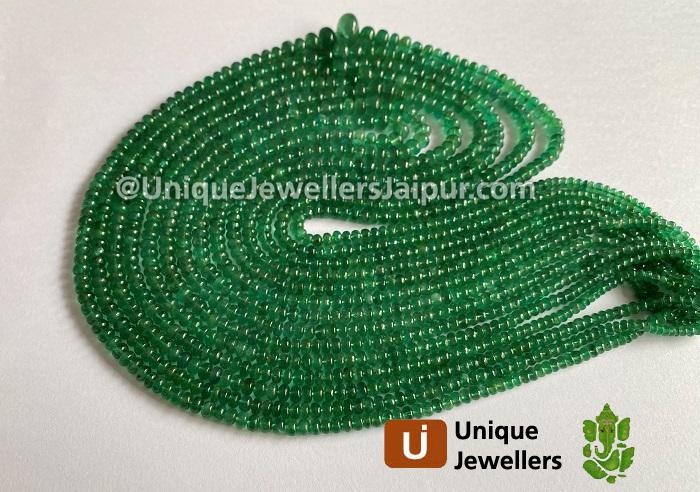 Emerald Smooth Roundelle Beads