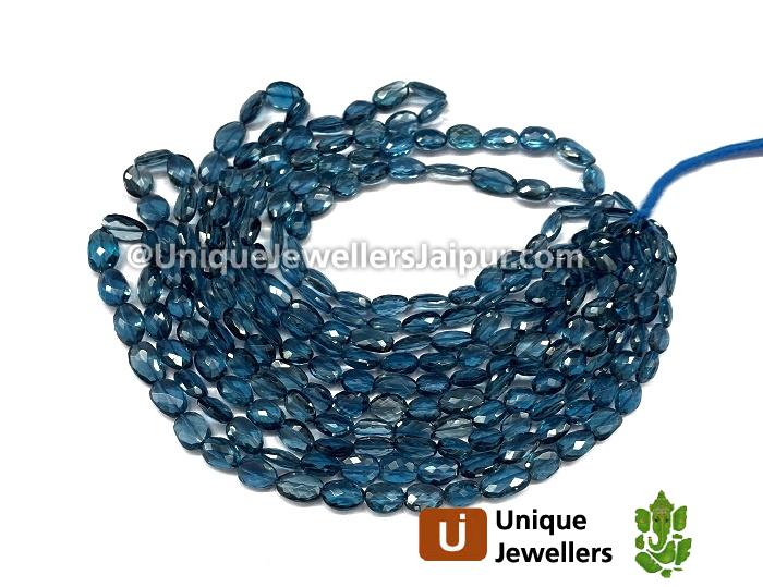 London Blue Topaz Faceted Nugget Beads