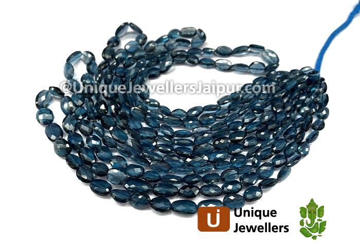 London Blue Topaz Faceted Nugget Beads