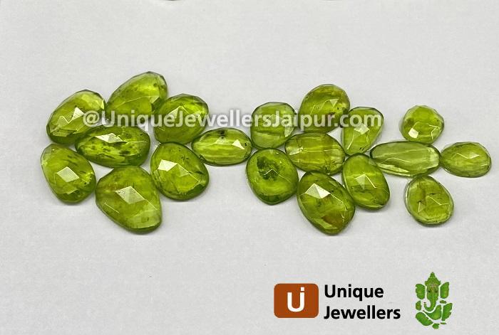 Peridot Rose Cut Slices