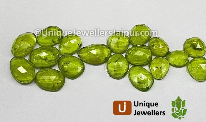 Peridot Rose Cut Slices