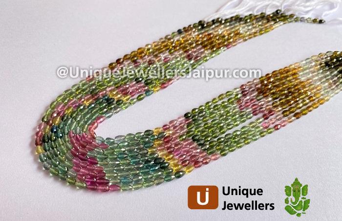 Tourmaline Faceted Drop Beads