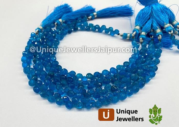 Neon Apatite Faceted Onion Beads