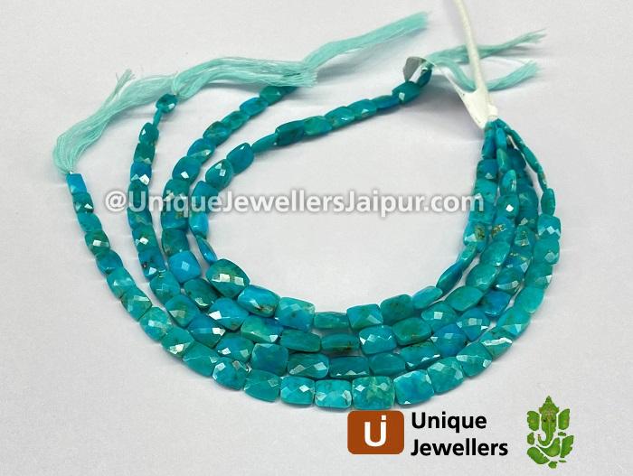 Turquoise Faceted Chicklet Beads