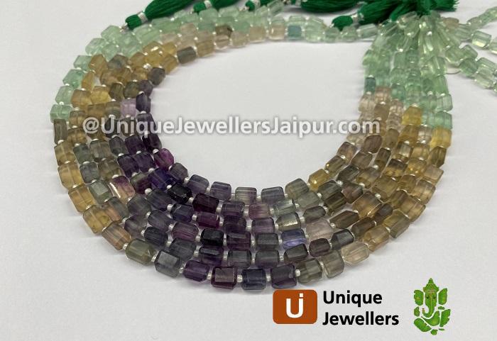 Fluorite Faceted Nugget Beads