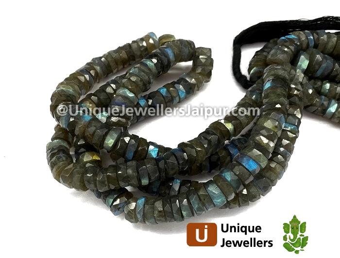 Labradorite Far Faceted Tyre Beads