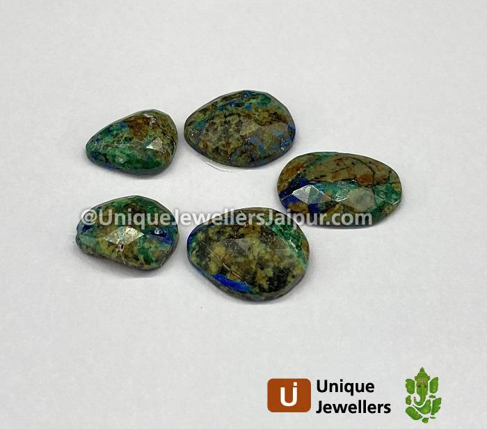 Azurite Malachite Rose Cut Slices