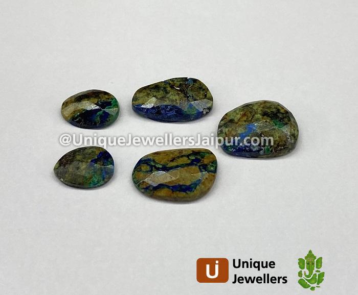 Azurite Malachite Rose Cut Slices