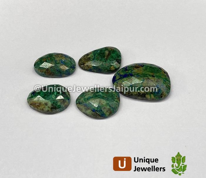 Azurite Malachite Rose Cut Slices