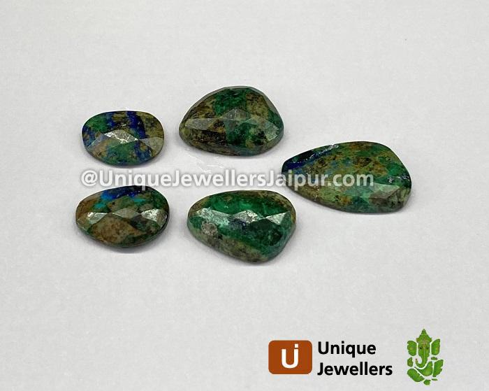 Azurite Malachite Rose Cut Slices