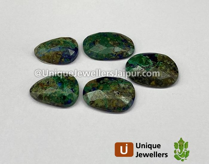 Azurite Malachite Rose Cut Slices