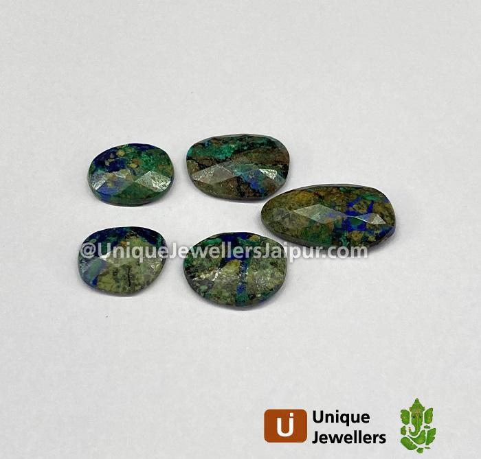 Azurite Malachite Rose Cut Slices