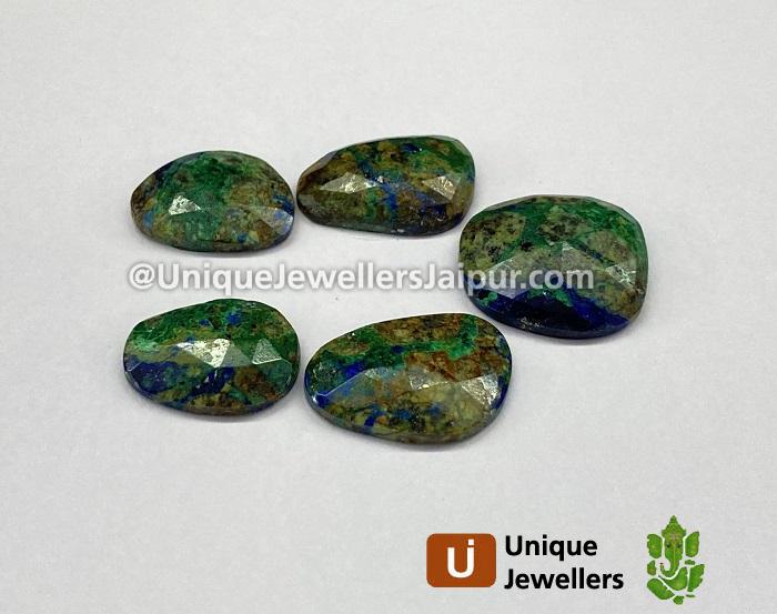 Azurite Malachite Rose Cut Slices