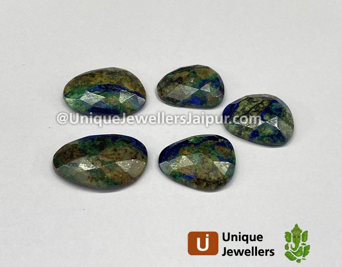 Azurite Malachite Rose Cut Slices