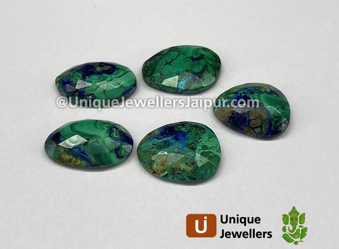 Azurite Malachite Rose Cut Slices