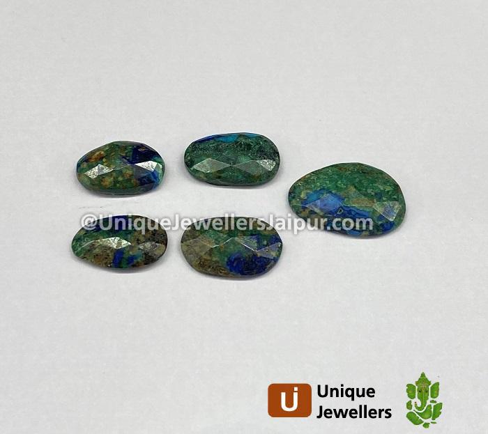 Azurite Malachite Rose Cut Slices