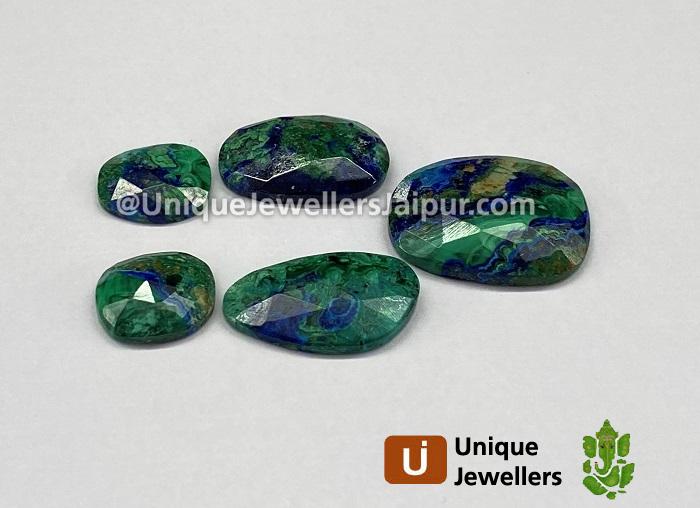 Azurite Malachite Rose Cut Slices