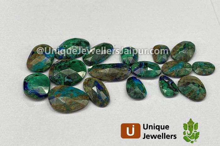 Azurite Malachite Rose Cut Slices